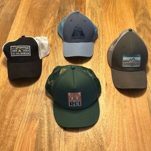Patagonia, REI and la sportiva Hats